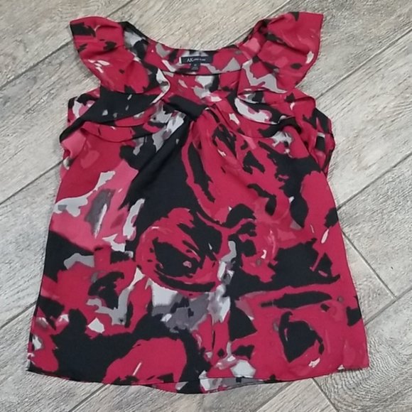 AK Anne Klein pull over ruffles around neck line - Picture 2 of 4